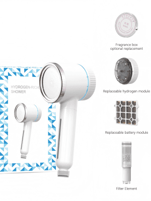 hydrogen shower head white